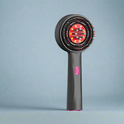 HexoGlow™ Elektrisk hårbottenmassagekam med rött ljus och närande hårvård